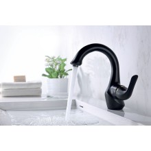 Смеситель для раковины Lemark Swan LM5406BG Черный матовый Золото