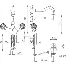 Смеситель для раковины CEZARES ATLANTIS-LS2-02-Sw/M