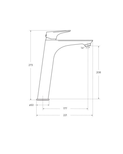 Смеситель для накладных раковин без донного клапана BelBagno MARINO-LMC-CRM-W0