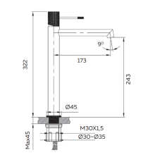Смеситель для раковины AltroBagno Intento 010217 BiOp