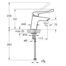 Смеситель для раковины Vitra AquaMed A42484EXP Хром