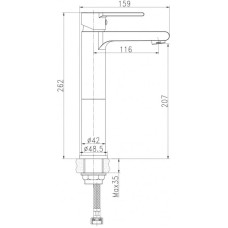 Смеситель для раковины с донным клапаном Cersanit Brasko A63024