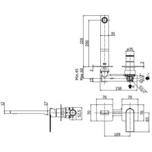 Смеситель для раковины без донного клапана Paffoni Tango TA106CR70