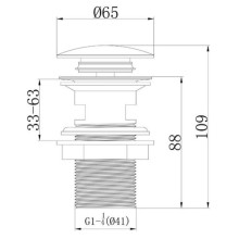 Смеситель для раковины с донным клапаном Caprigo Bristol 21-520-vot