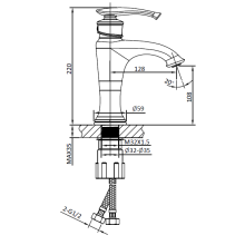 Смеситель для раковины AltroBagno Beatrice 0112 Cr