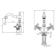 Смеситель для раковины с донным клапаном Caprigo Bristol 21-526-vot