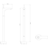 Смеситель напольный для раковины NT Bagno Rinzo N NT47031A
