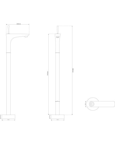 Смеситель напольный для раковины NT Bagno Rinzo N NT47031A