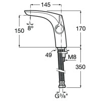 Смеситель для раковины без донного клапана Roca Insignia 5A3B3ACN0