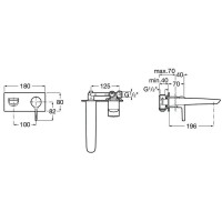 Смеситель для раковины без донного клапана Roca Insignia 5A353ACN0