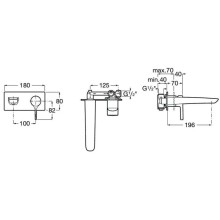 Смеситель для раковины без донного клапана Roca Insignia 5A353ACN0