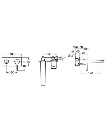 Смеситель для раковины без донного клапана Roca Insignia 5A353ACN0