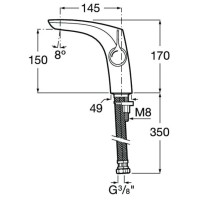 Смеситель для раковины без донного клапана Roca Insignia 5A3B3ANM0