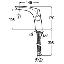 Смеситель для раковины без донного клапана Roca Insignia 5A3B3ANM0