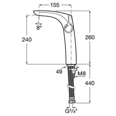 Смеситель для раковины с донным клапаном Roca Insignia 5A3A3AC00