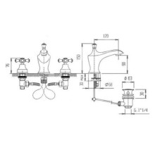 Смеситель для раковины с донным клапаном Caprigo Monarch 41-021-vot