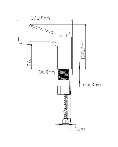 Смеситель для раковины NT Bagno Volno B NT1801В