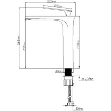 Смеситель для раковины NT Bagno Brino H NT1701НN