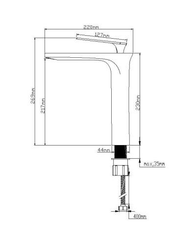 Смеситель для раковины NT Bagno Brino H NT1701НN