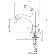 Смеситель для раковины с донным клапаном Caprigo Adria Uno Black Edition 02B-520-crm