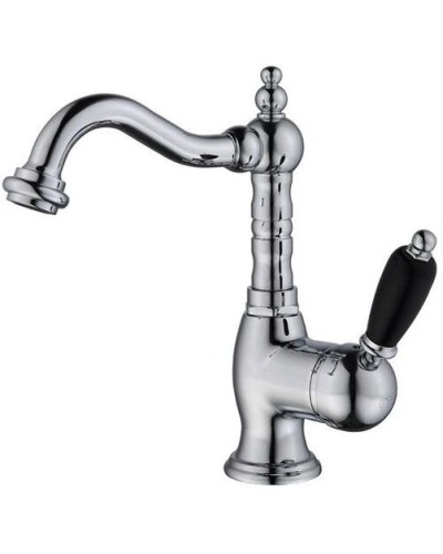 Смеситель для раковины с донным клапаном Caprigo Adria Uno Black Edition 02B-524-crm