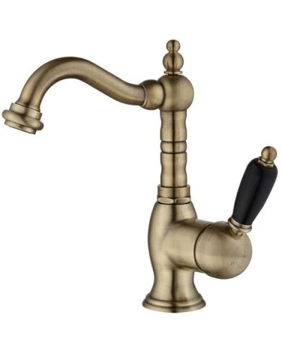 Смеситель для раковины с донным клапаном Caprigo Adria Uno Black Edition 02B-524-vot