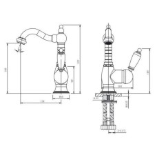 Смеситель для раковины с донным клапаном Caprigo Adria Uno Metal Edition 02M-524-crm