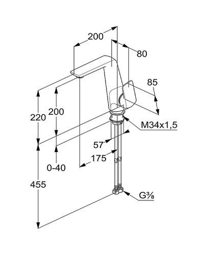 Смеситель для раковины Kludi Ameo 410240575 Хром
