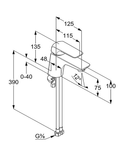 Смеситель для раковины Kludi Ameo 410280575 Хром