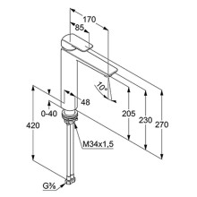 Смеситель для раковины Kludi Ameo 412960575 Хром