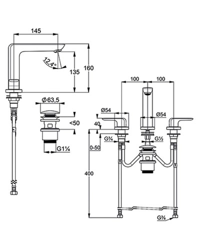 Смеситель для раковины Kludi Ameo 413930575 Хром