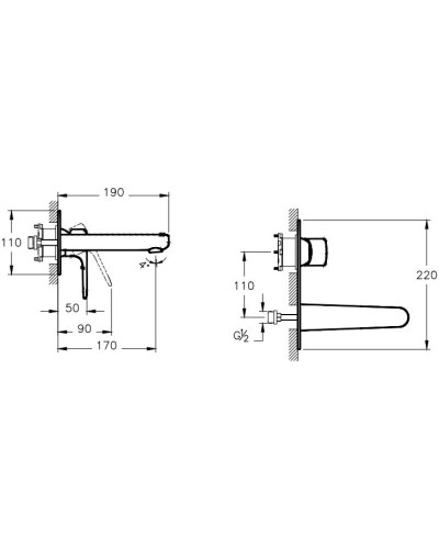 Смеситель для раковины без донного клапана VitrA Root Round A4272136EXP