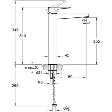 Смеситель для раковины без донного клапана VitrA Root Square A4273336EXP