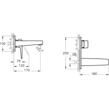 Смеситель для раковины без донного клапана VitrA Root Square A4273836EXP