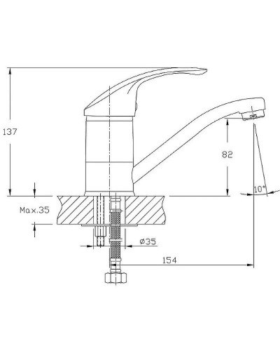 Смеситель для раковины Haiba HB4521-K