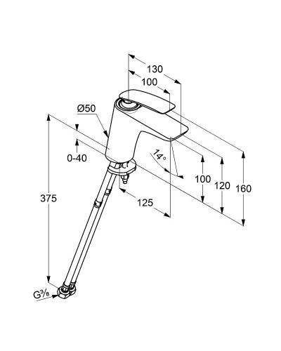 Смеситель для раковины Kludi Balance 520269175 Белый Хром
