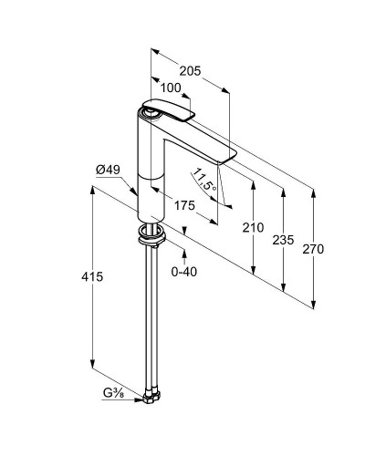 Смеситель для раковины Kludi Balance 522969175 Белый Хром