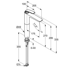 Смеситель для раковины Kludi Balance 522989175 Белый Хром