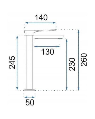 Смеситель для раковины без донного клапана Rea Creek REA-B8404