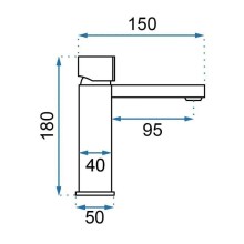 Смеситель для раковины без донного клапана Rea Icon REA-B5680