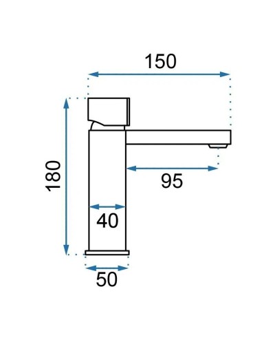 Смеситель для раковины без донного клапана Rea Icon REA-B5680