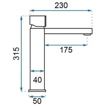 Смеситель для раковины без донного клапана Rea Icon REA-B5681