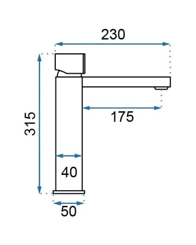 Смеситель для раковины без донного клапана Rea Icon REA-B5681