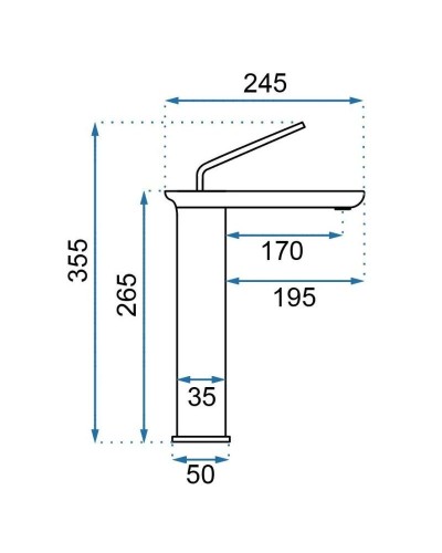 Смеситель для раковины без донного клапана Rea Modo REA-B5665