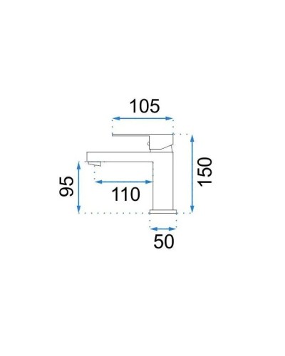 Смеситель для раковины без донного клапана Rea Fenix REA-B5982