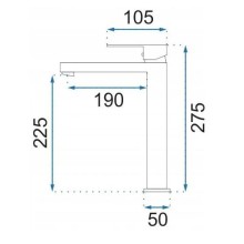 Смеситель для раковины без донного клапана Rea Fenix REA-B9851