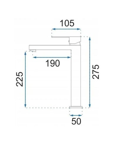 Смеситель для раковины без донного клапана Rea Fenix REA-B9851