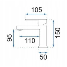 Смеситель для раковины без донного клапана Rea Fenix REA-B7894
