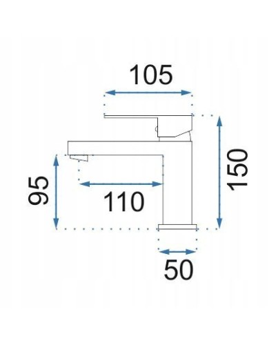Смеситель для раковины без донного клапана Rea Fenix REA-B7894