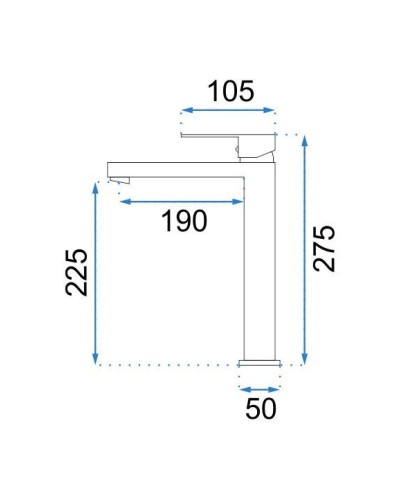 Смеситель для раковины без донного клапана Rea Fenix REA-B7849